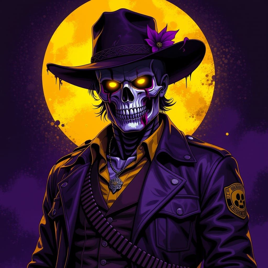 Walking Dead Zombie in Halloween Costume Dark Fantasy Art