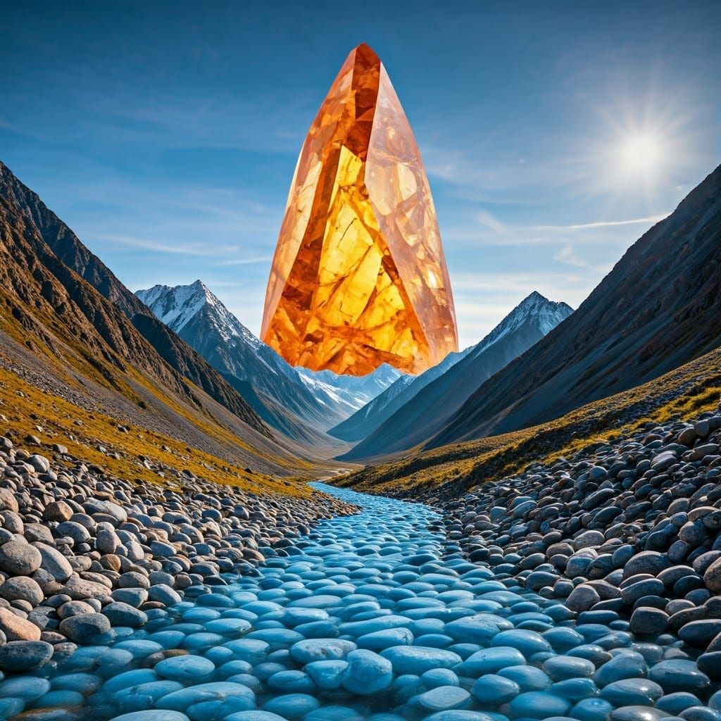 Crystal Mountain Range in Valleys of Bloodstone and Agate