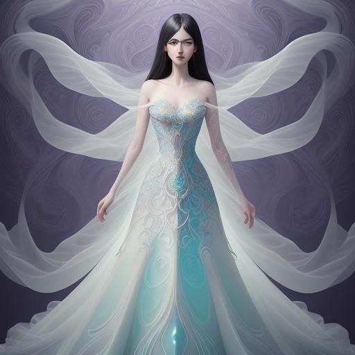 Violet Parr Porcelain Sculpture in Surreal Style