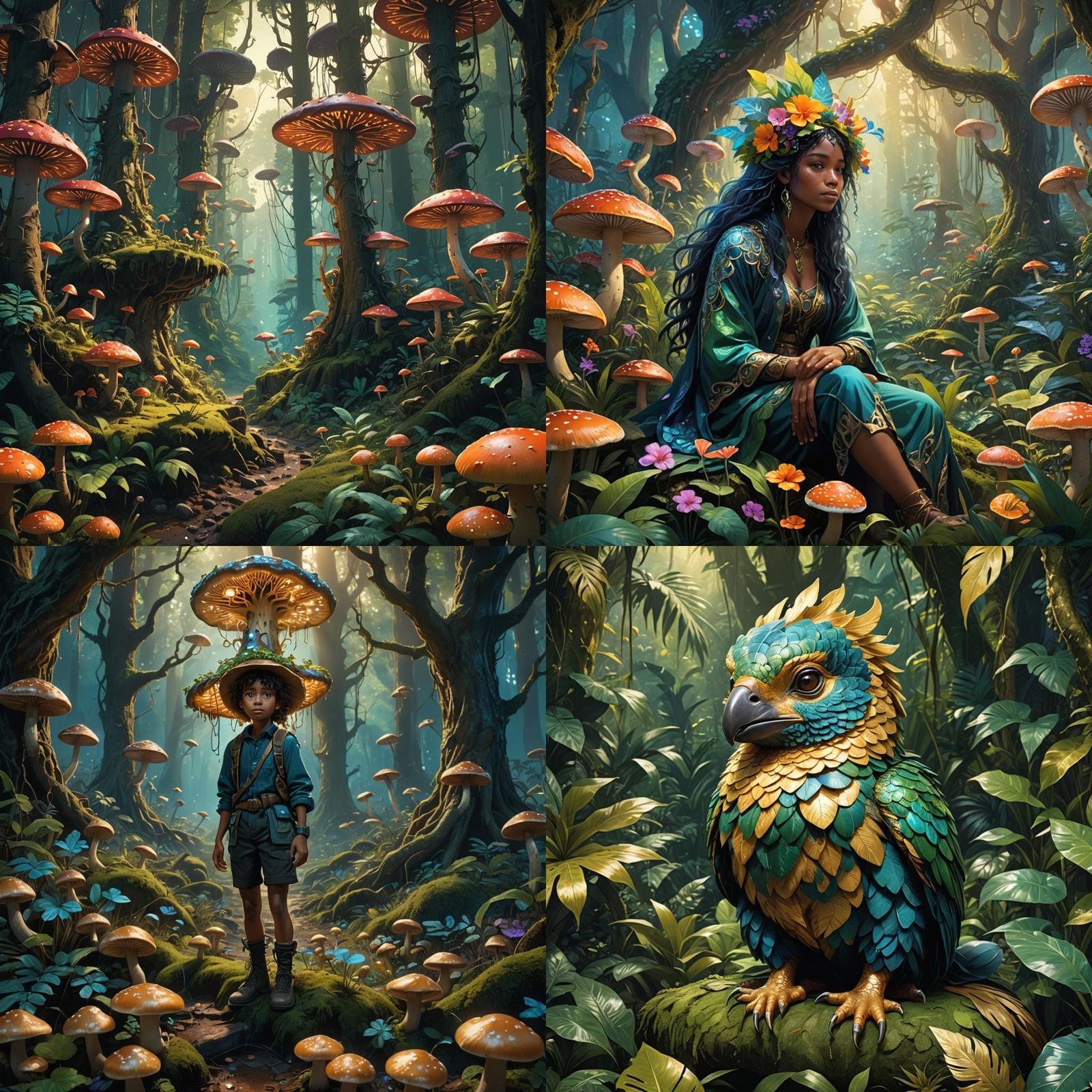 Detailed Fantasy Matte Painting in Deep Color