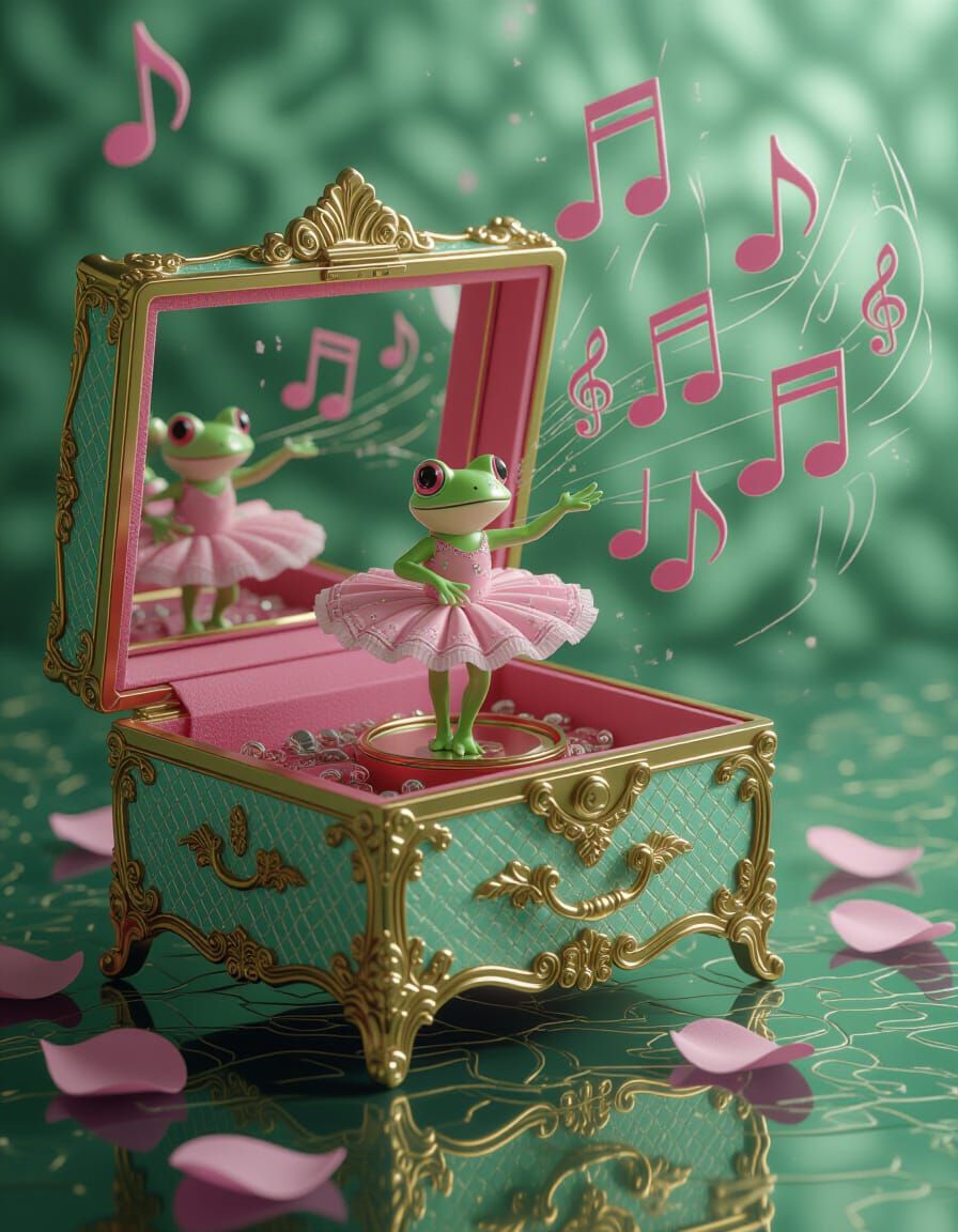 Cyberpunk Frog Ballerina Jewelry Box in Trinidad