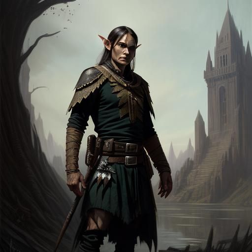 Sinister American Native Elf Princess Art