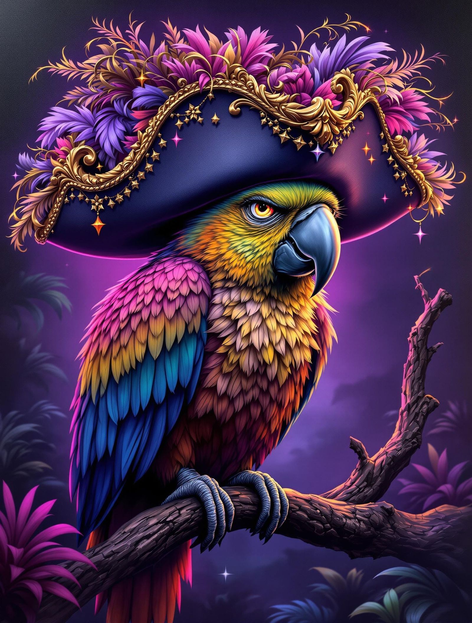 Irritable Parrot Pirate: Lowbrow Airbrush Art