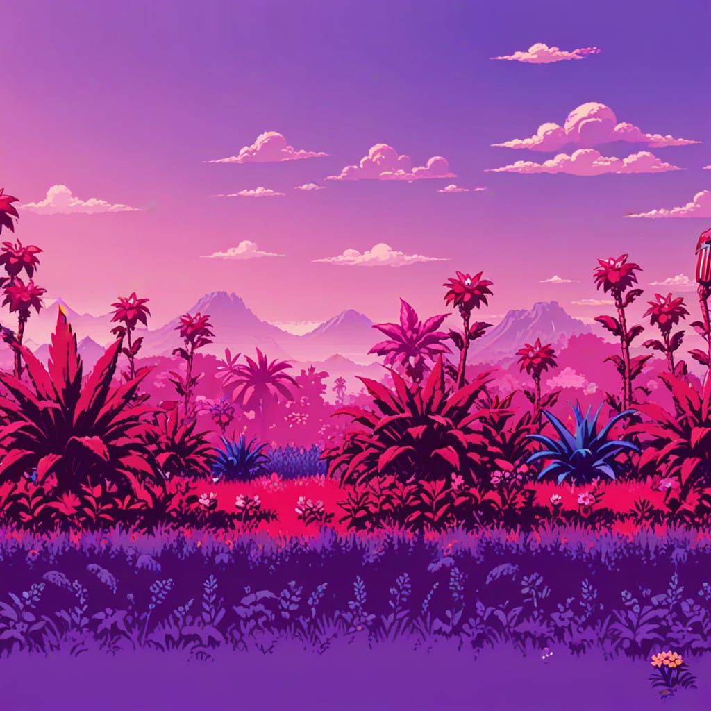 Vibrant Pink Dreamscapes Level in Sonic Style