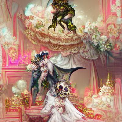 Demonic Wedding in Rococo Style