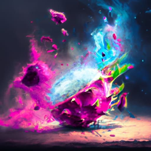 Exploding Dragonfruit: Dramatic Digital Matte Painting