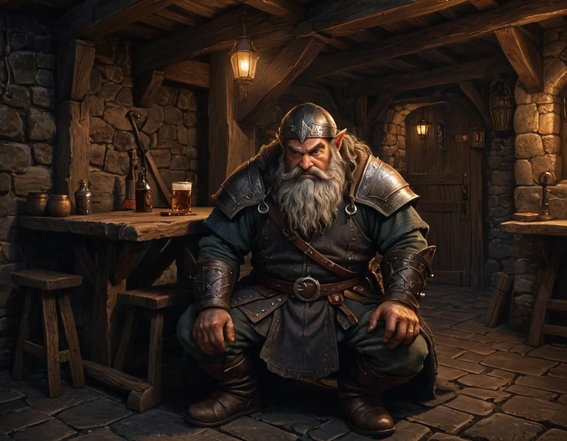 Grumpy but mighty dwarf