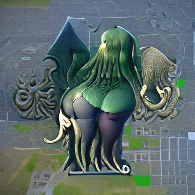 Stylized Cthulhu with Exaggerated Proportions