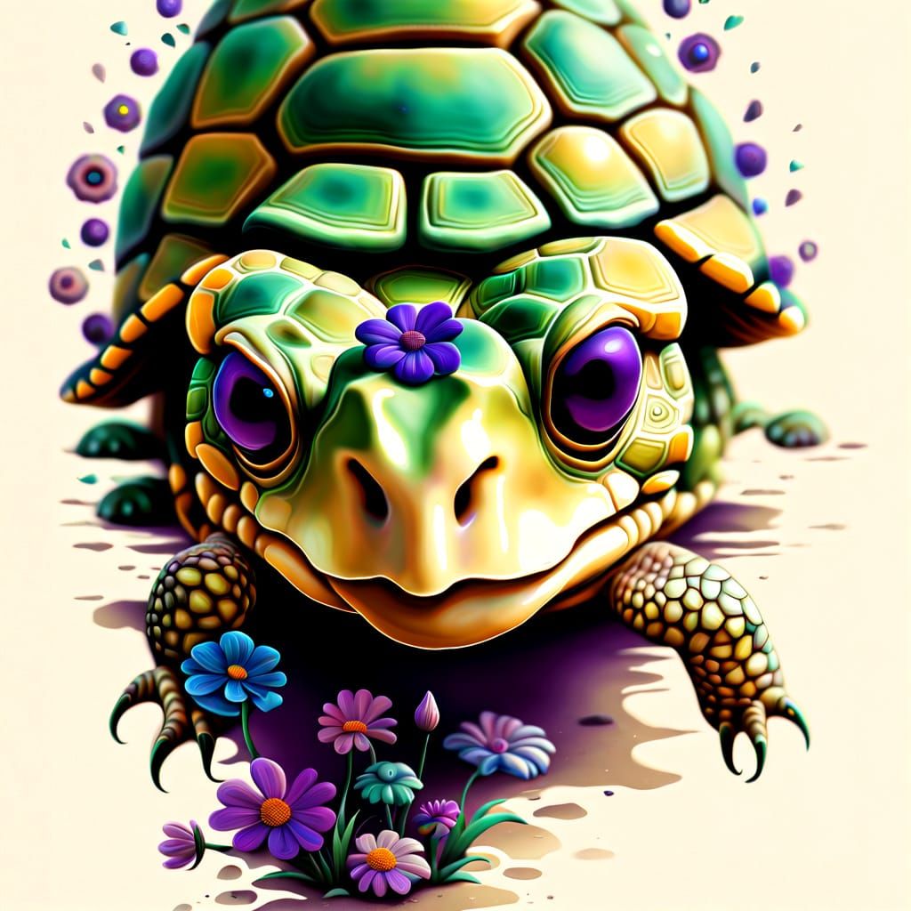 Waffle-Tortoise Hybrid in Bizarre Eyeball Garden