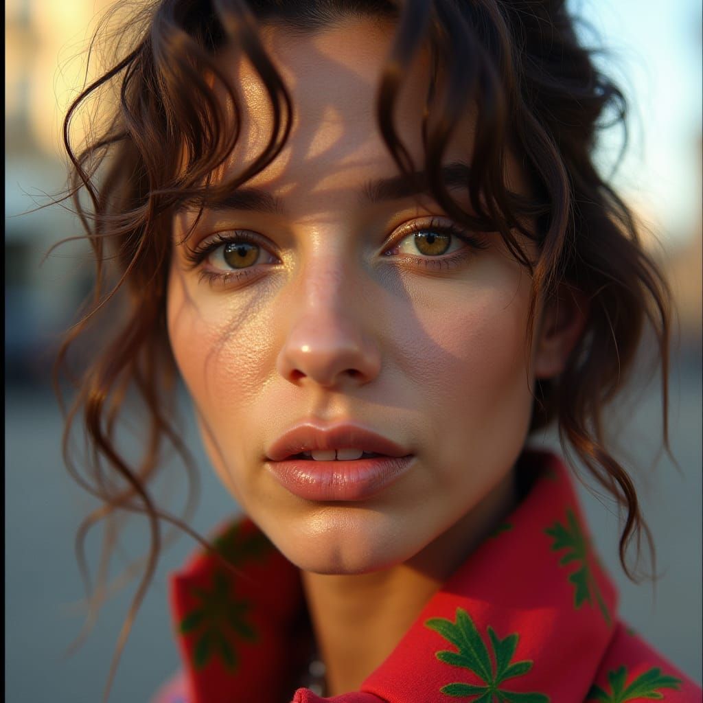 Streetwear Fashion Portrait in Barcelona: Polaroid Style