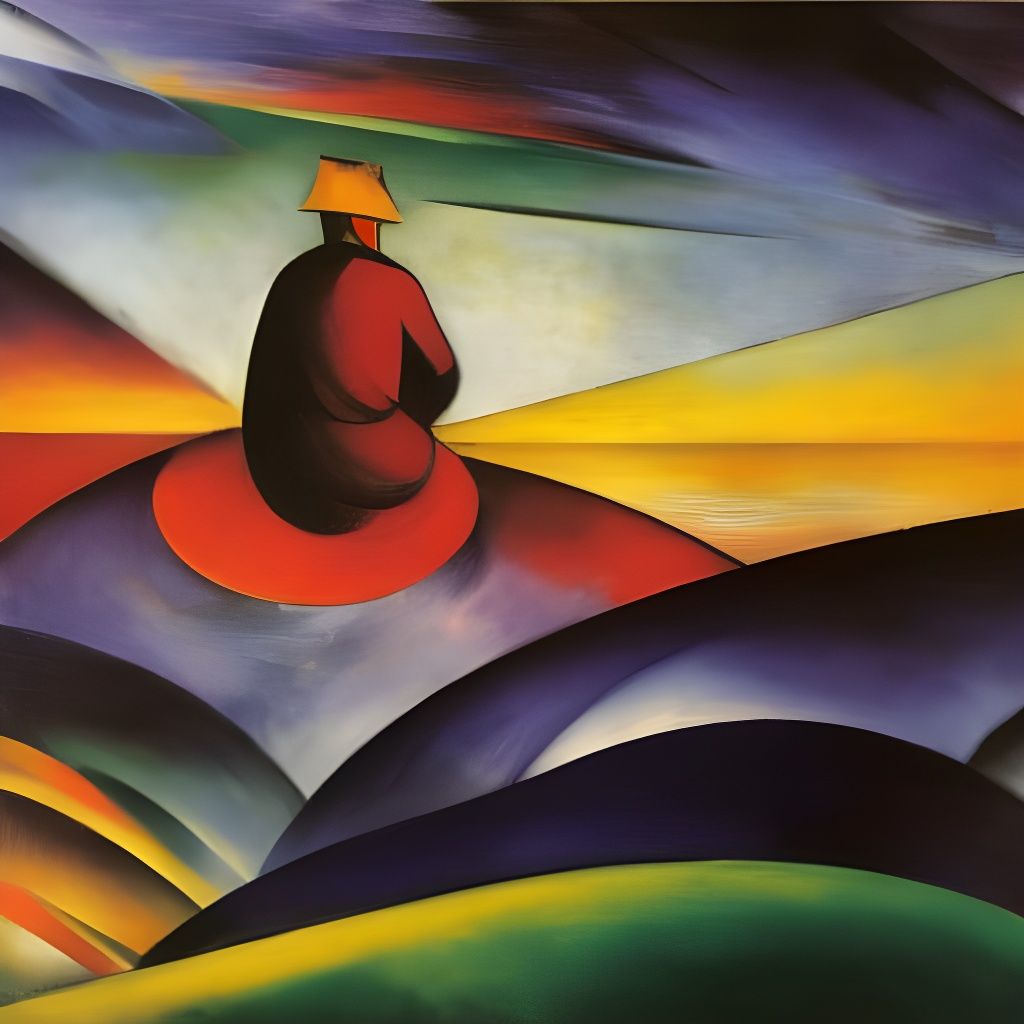 Abstract Wanderer Above the Sea of Fog