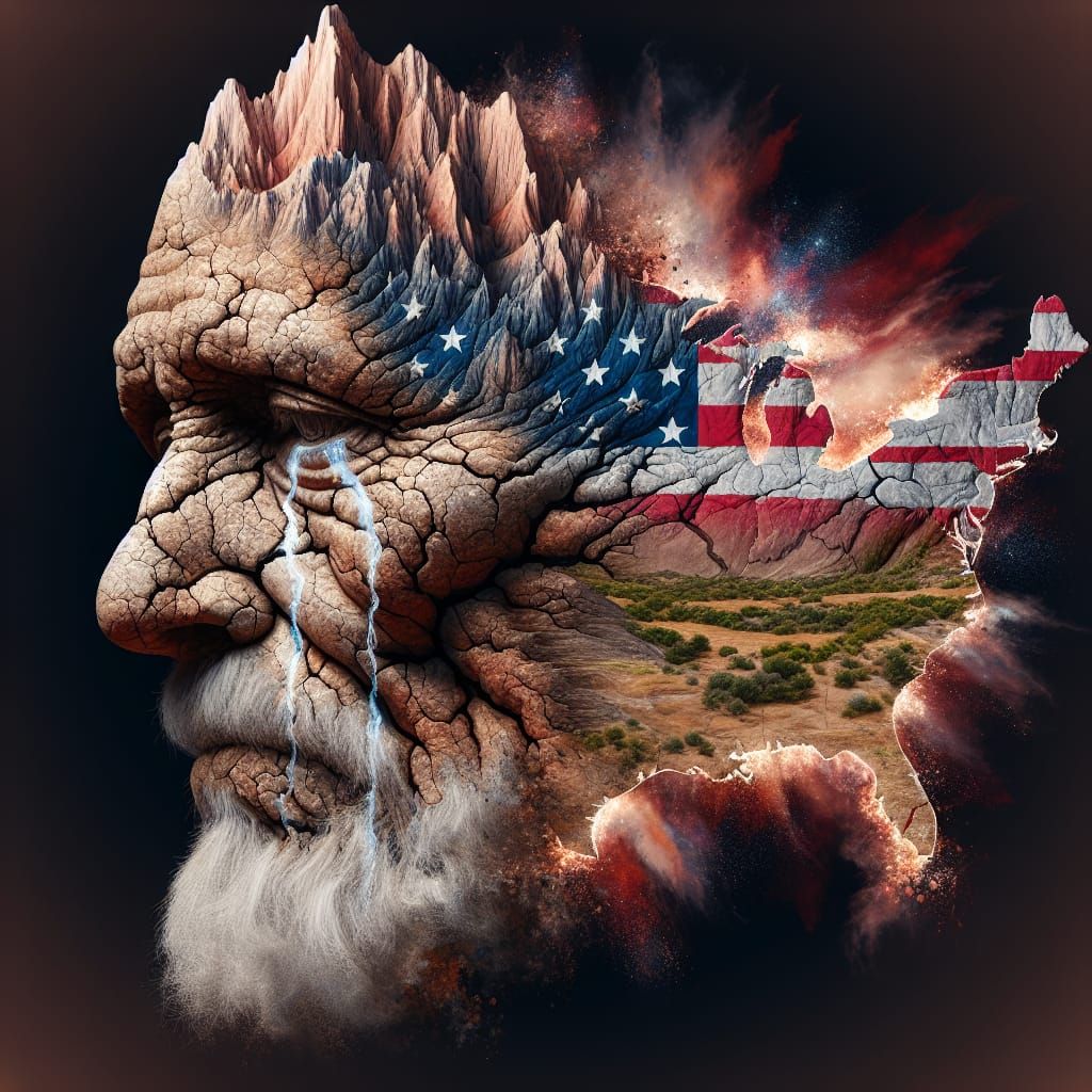Tearful Mountain Old Man Reflects on America