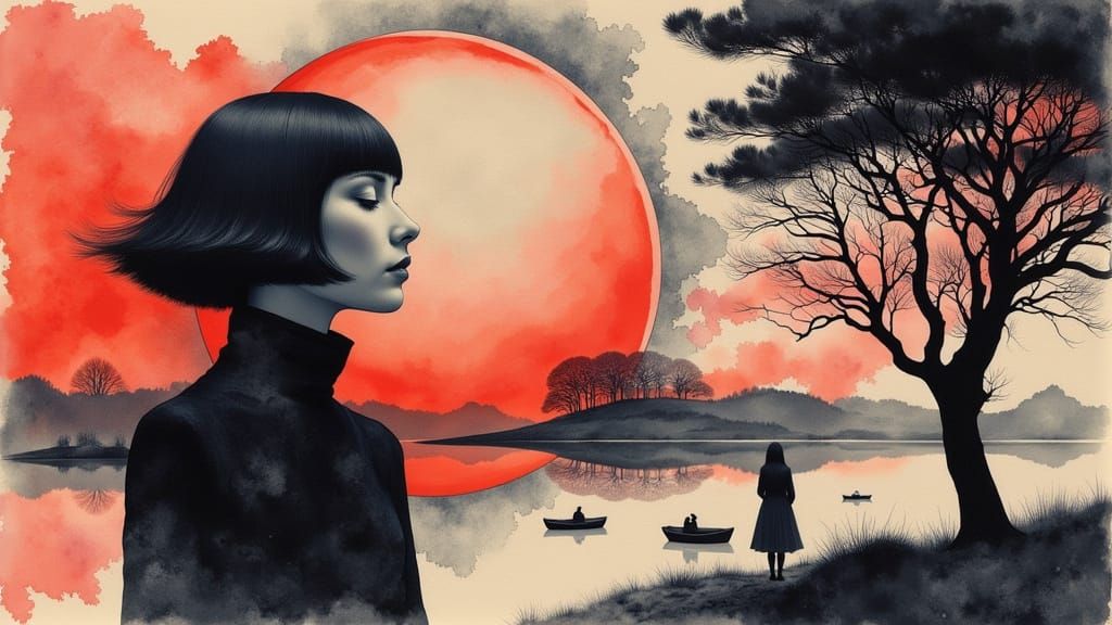 Surreal Silent Contemplation: Fine Art Masterpiece