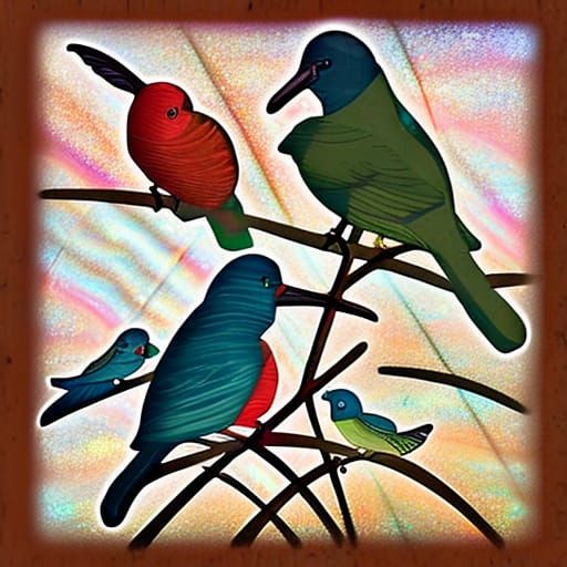 Radiant Iridescent Resin Art Casting Sunshine Rays