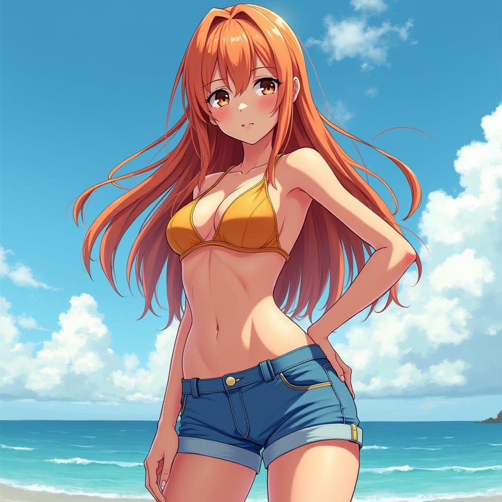 Anime Girl Nami in Studio Trigger Style