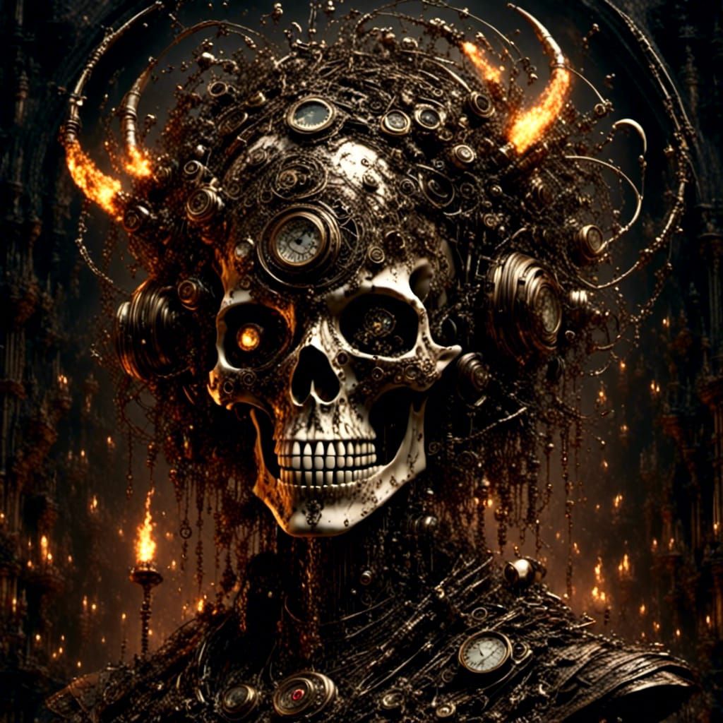 steampunk demonic face
