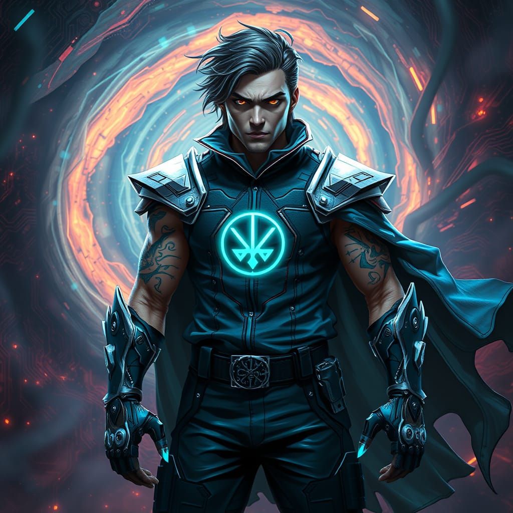 Heroic Aetheris in Cyberpunk Style