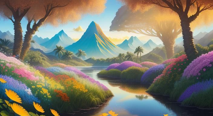 Dreamlike Beauty in a Surreal Landscape