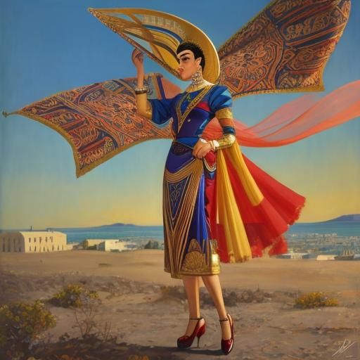 Art Deco Woman in Erté Style