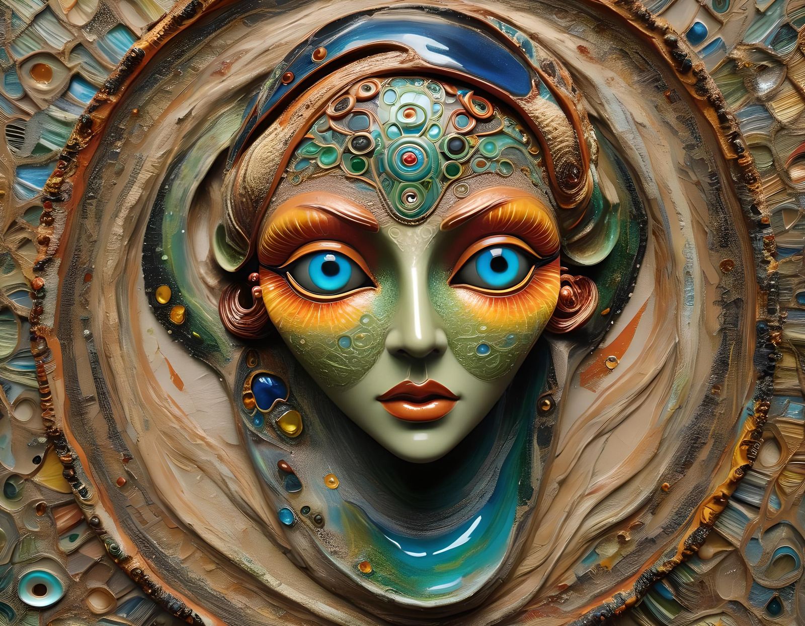 Anthropomorphic Literary Narcissist in Textile Ceramic Style