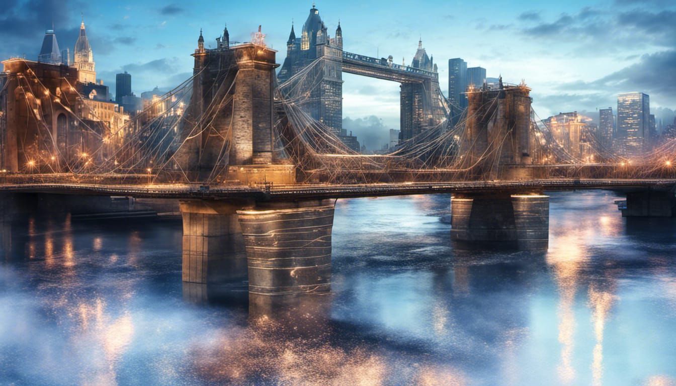 Luminescent Bridge to Mesa Palace at Night