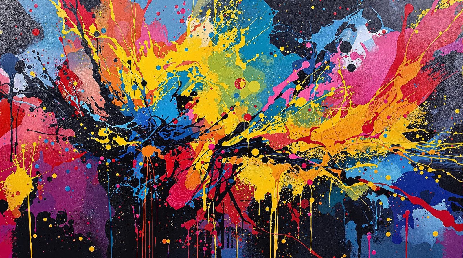 Electronic Masterpiece in Vibrant, High Contrast Style