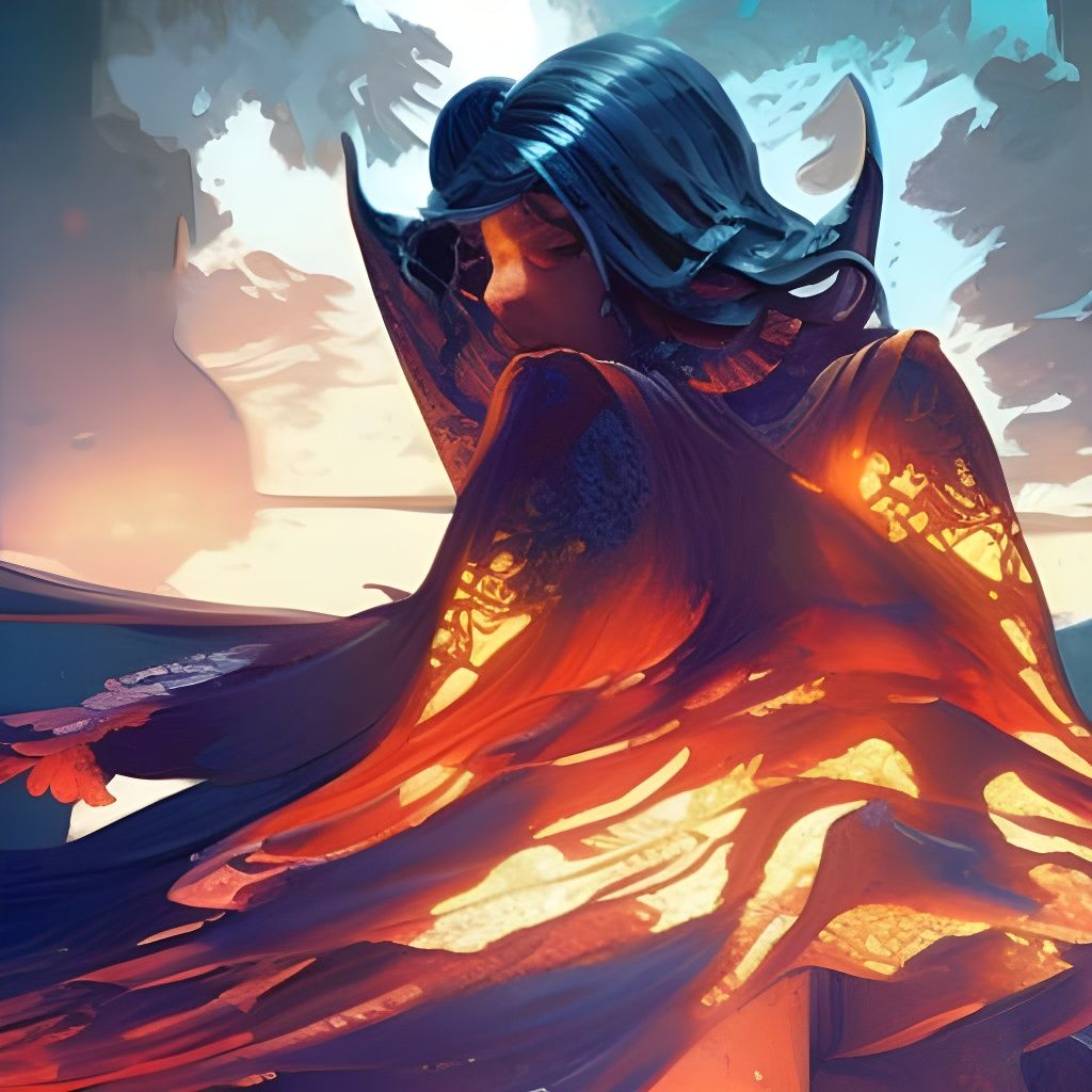 Vampire emerging from rock