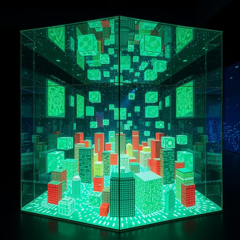 City of Squares within Cosmic Glass Architecture