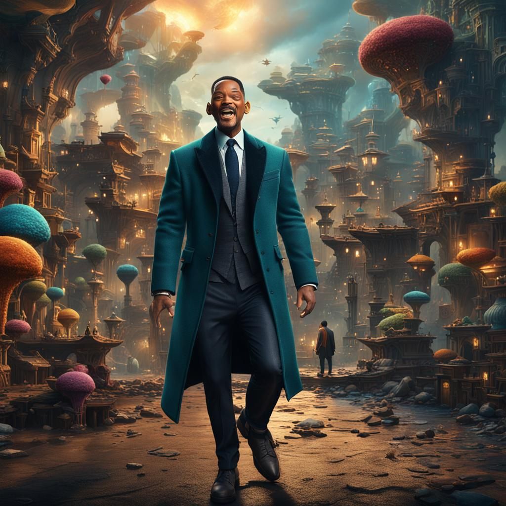 Will Smith Laughing: Hyperrealistic AI Portrait