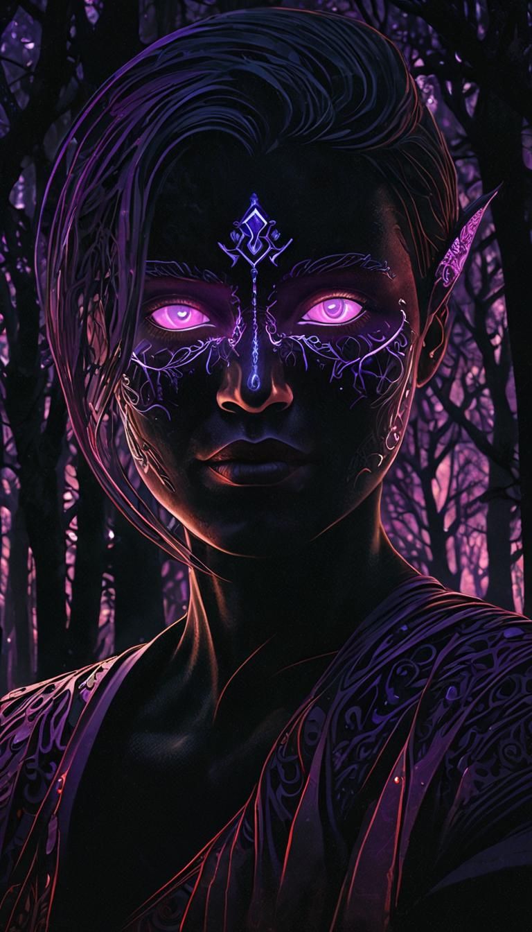 Mystical Forest Figure in Dark Fantasy Art