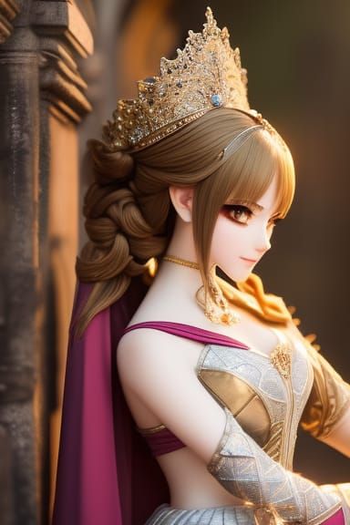 Medieval Princess with Intricate Details in 16K