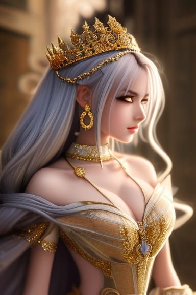Beautiful Medieval Princess with Anime Key Visuals
