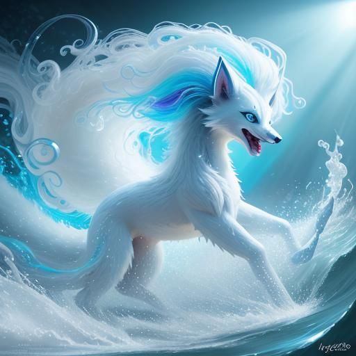 Hyperrealistic Alolan Ninetales Concept Art