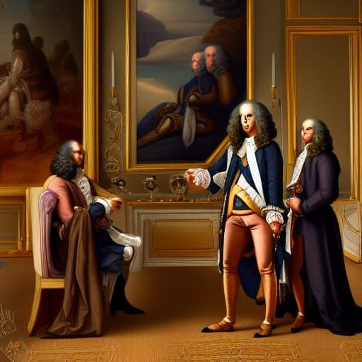 Historical Figures Converse: Matte Painting Concept Art