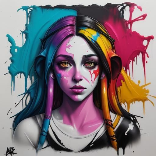 Aradia Magido Aries in Graffiti Splash Art