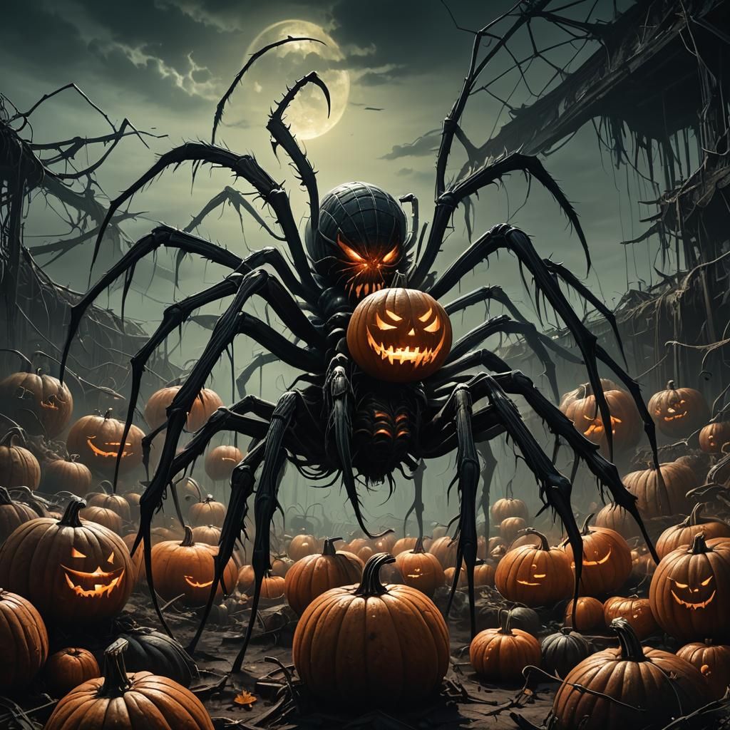 Mutant Spider Woman in Dark Fantasy Art