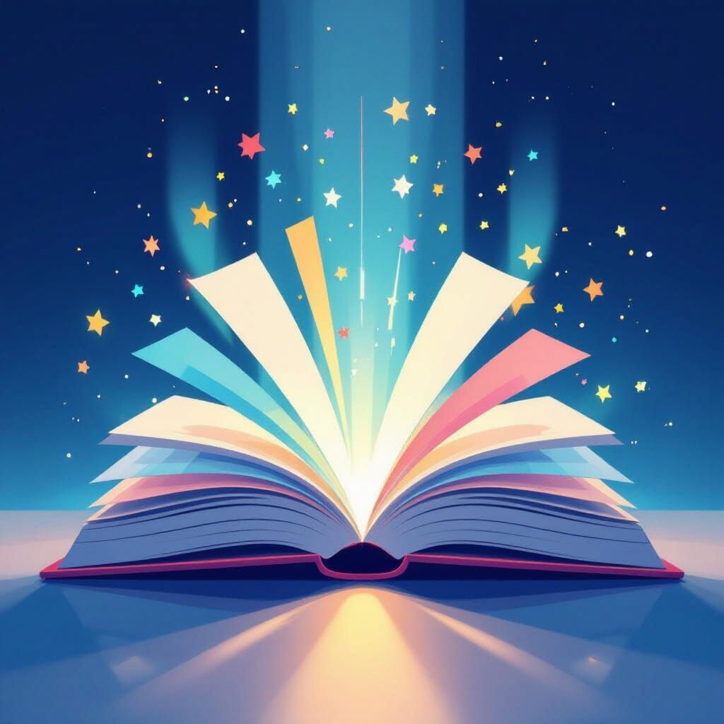 Open Book Illustration for Digital Publishing Platform