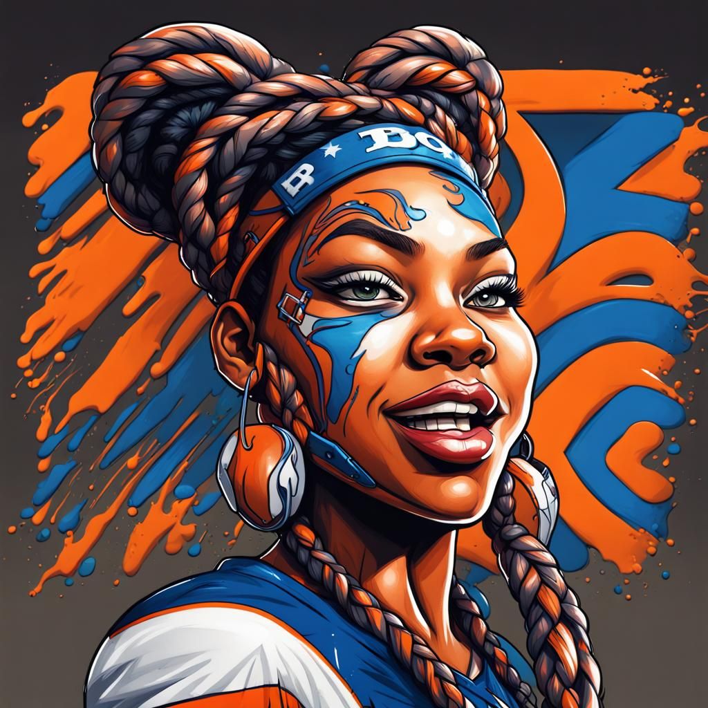 Denver Broncos Mascot as Graffiti Art