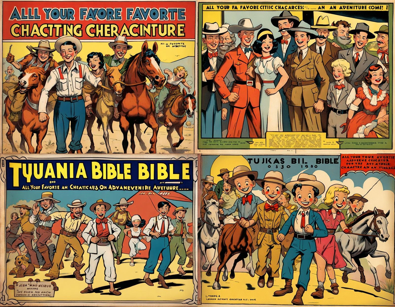 Vintage Tijuana Bible Comic Cover, 1930s Adventure