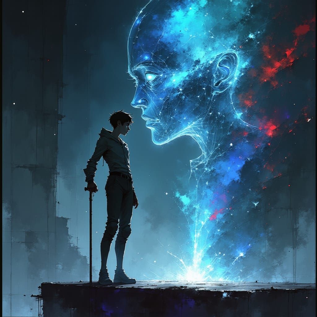 Epic Pole Vaulter Concept Art in Fantasy Realism