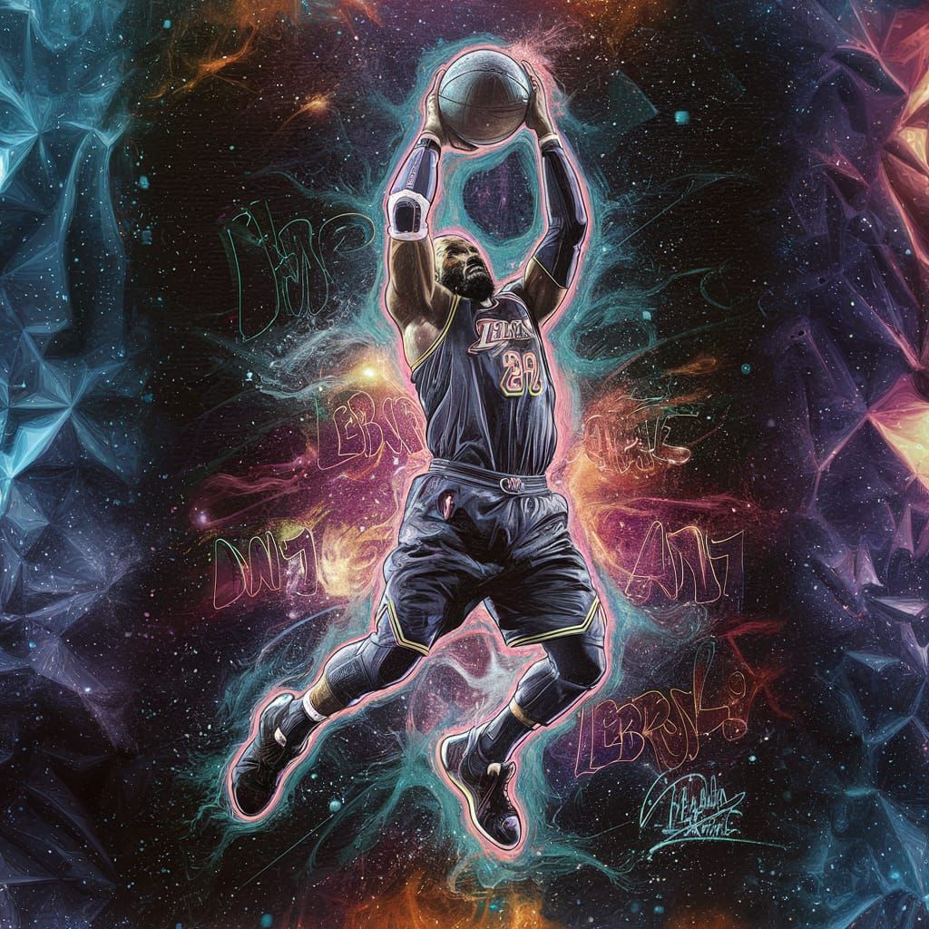 Stunning LeBron Dunk Street Art Masterpiece