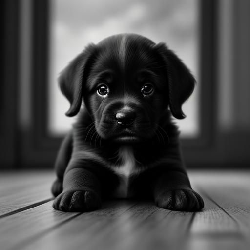 Hyperrealistic Puppy Portrait in High Definition