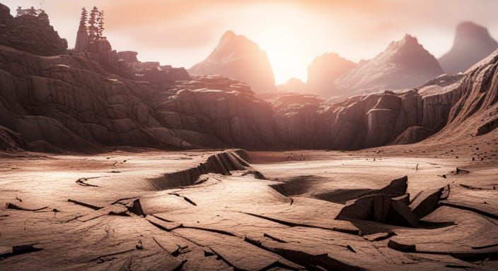 Fighting Pit Perspective in 3D Game Cinematic Style