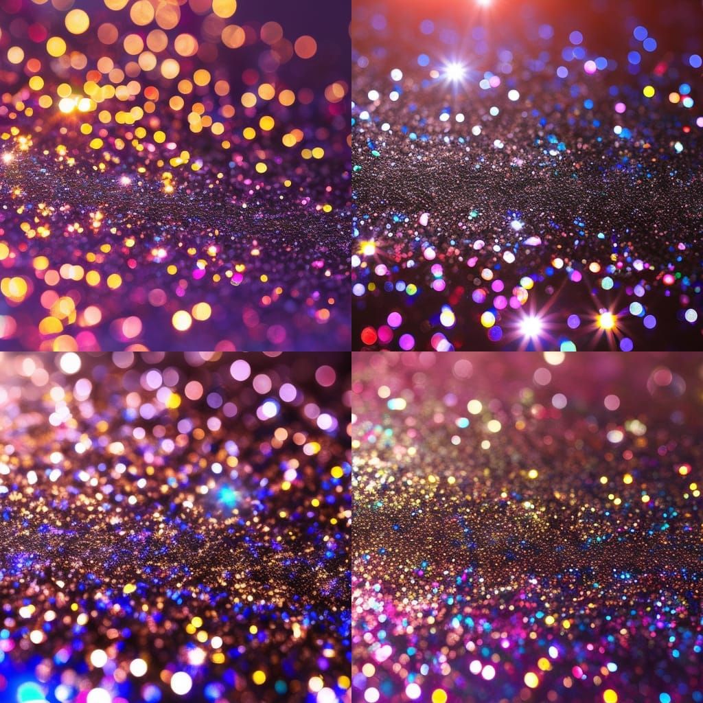 Iridescent Glitter with Dynamic Lighting and Lens Flare