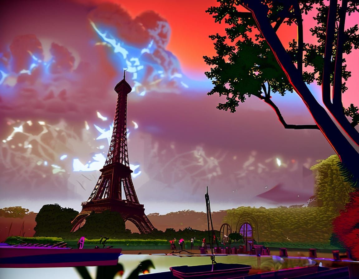 Godzilla and King Kong in a Prehistoric Ruin Landscape