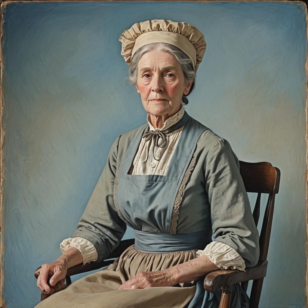 Neoclassical Portrait of Sarah Alexander in 18th Century Sty...