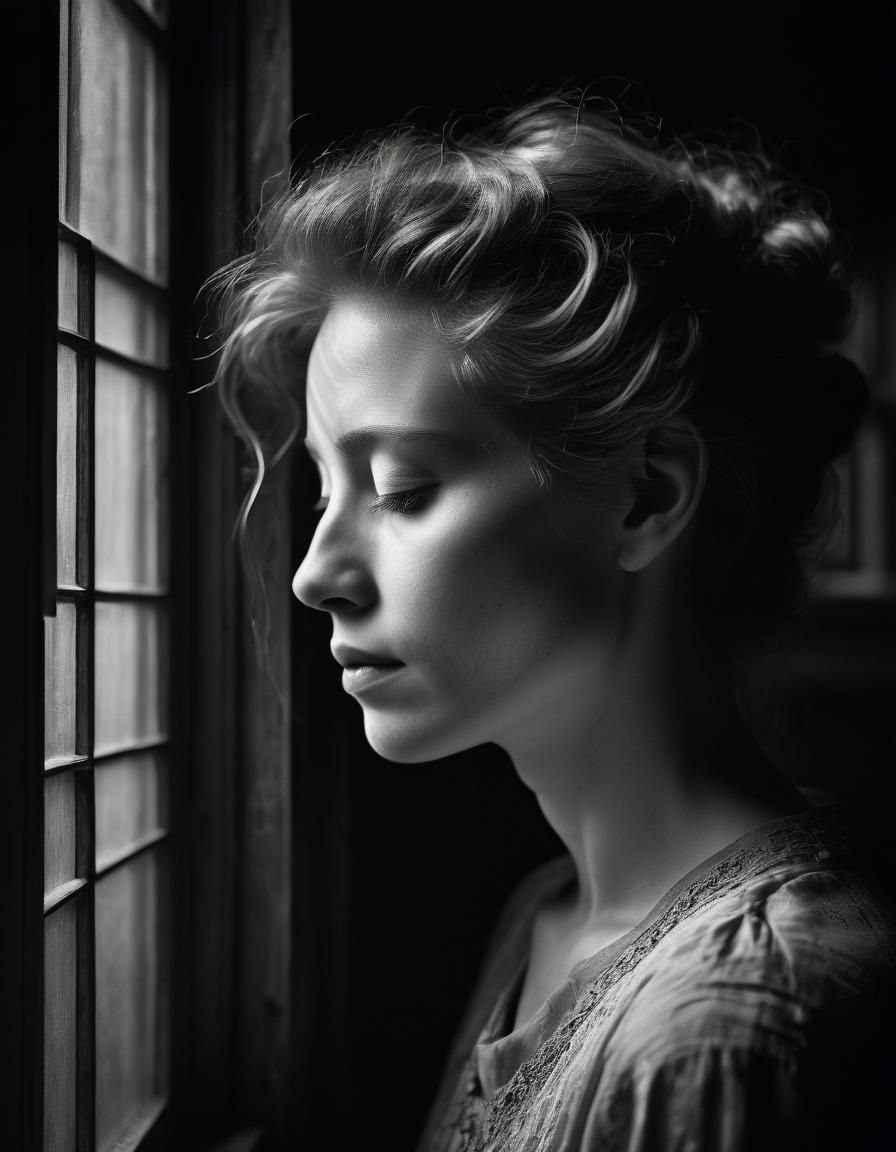 Introspective Portrait in Black and White