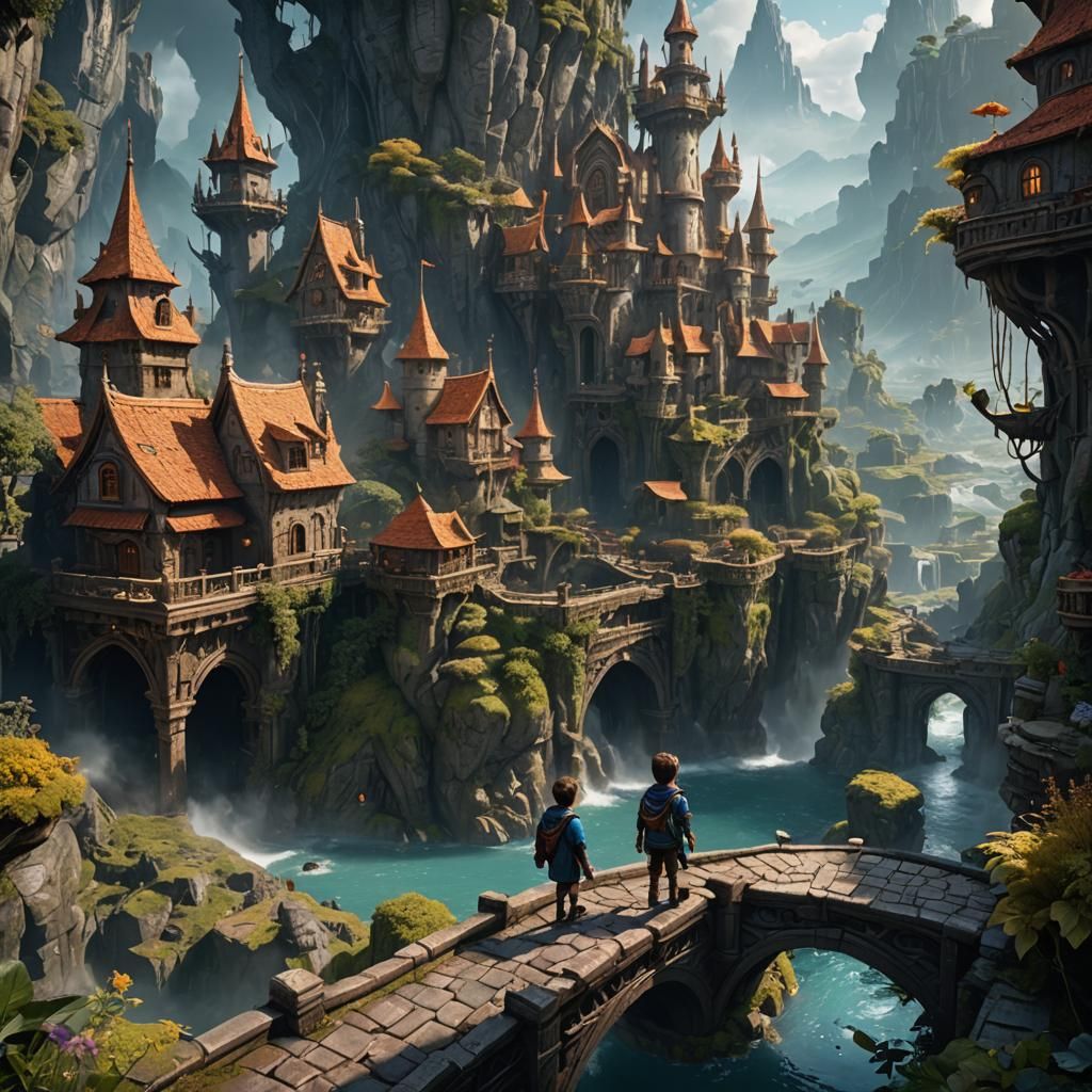 Fantasy Child in Detailed Matte Painting