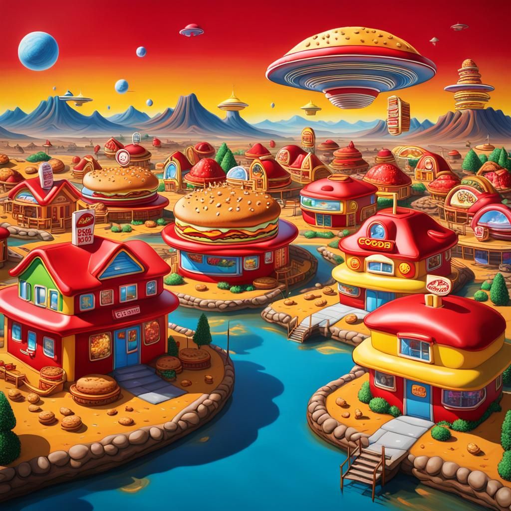 Village of Yum Space Burger City