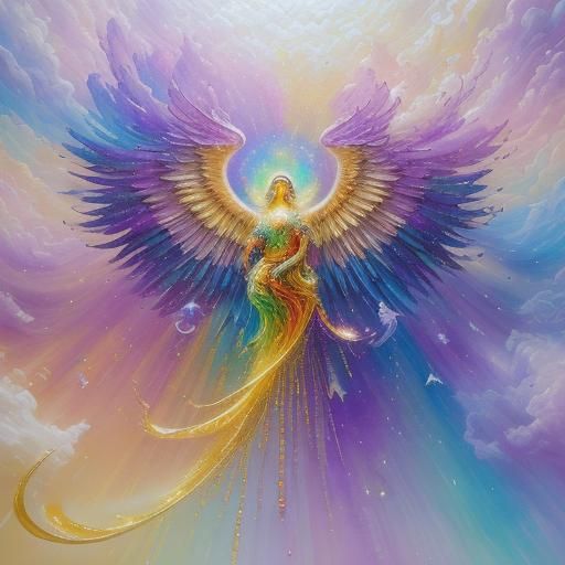 Rainbow Light Scroll in Graffiti Art Style